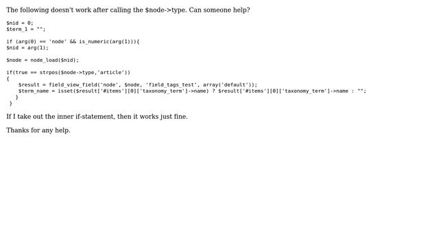 Drupal: $node-＞type and $node problems (2 Solutions!!) смотреть онлайн