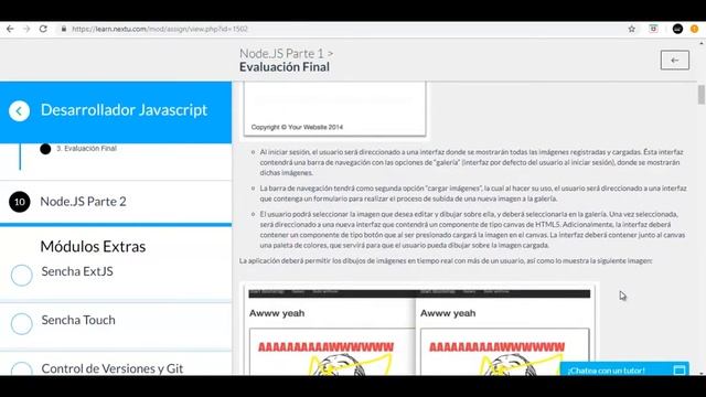 Next U-Examen resuelto de Node js Parte 1 (Desarrollo en Javascript) смотреть онлайн