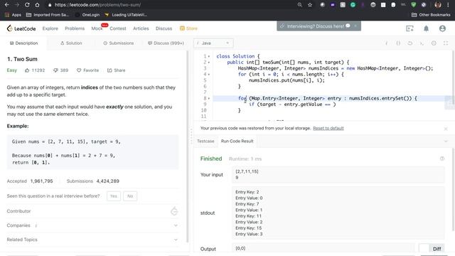 LeetCode Problem #1 Improved смотреть онлайн