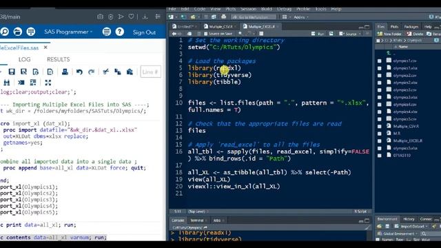 How to Import Multiple EXCEL into SAS & R смотреть онлайн