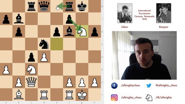 Attack And Don't Look Back, Ivkov vs Karpov, International Tournament Caracas 1970 смотреть онлайн