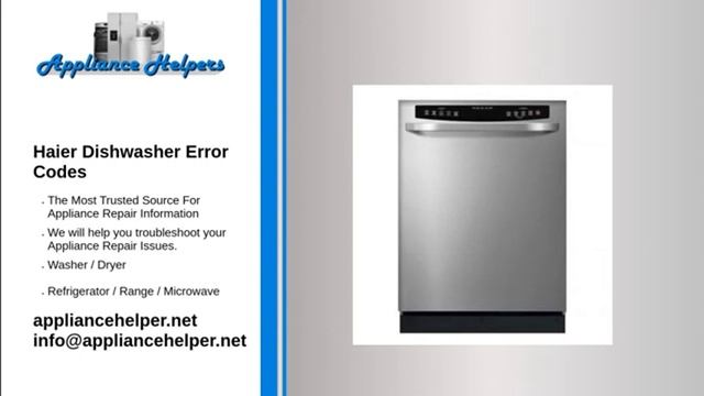 Haier Dishwasher Error Codes смотреть онлайн