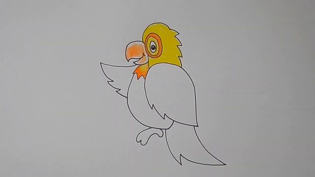 Как ПРОСТО и ПОЭТАПНО нарисовать ПОПУГАЯ, простые рисунки/553/How TO simply draw a PARROT смотреть онлайн