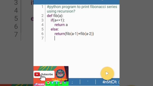 python program to display Fibonacci series using recursion смотреть онлайн