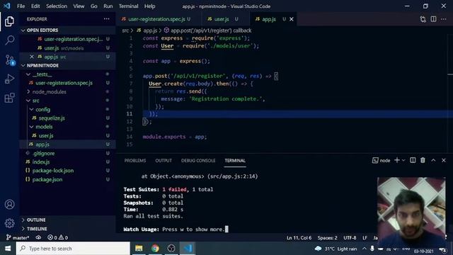 NodeJs Test with Jest - Part 14 - Setting up test to check data in database смотреть онлайн
