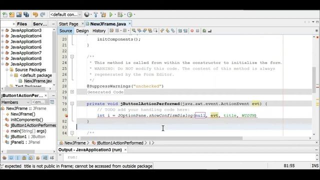 confirm message box in java swing netbeans iDE смотреть онлайн