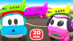 Грузовичок Лева строит башню управления полетами и другое! Мультики про машинки для детей