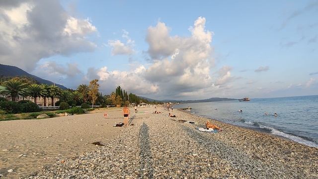 Пляж в Новом Афоне.Абхазия