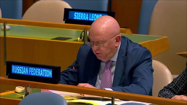 EoV By Amb. Nebenzia After UNGA Vote On A Draft Resolution (put Forward By Jordan)