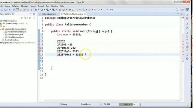 Core Java Coding Interview Questions - 3. How to check whether given number is palindrome or not смотреть онлайн