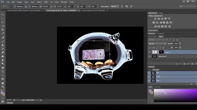 Select mask change a color using Photoshop - Color Range Part-2 смотреть онлайн