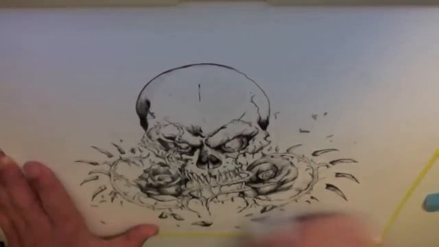 Skull, Spine and Roses - Speed Drawing (Ink) смотреть онлайн