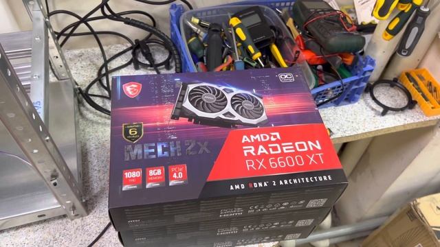 215000₽, Майнинг ферма на видеокартах, Radeon RX 6600XT 8Gb GDDR6, MSI Mech 2X, 99MH/s, 260W смотреть онлайн