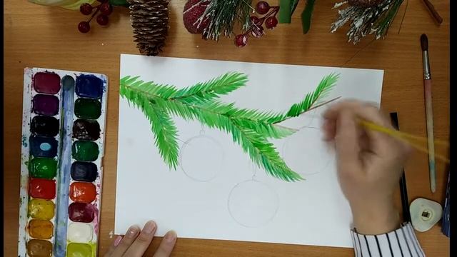 "Новогодние фантазии. Ёлочная ветка" смотреть онлайн