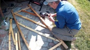 Как мы изготавливали садовую арку для вьющихся растений.