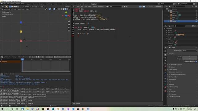 Sine Wave Animation in Blender with Python Scripting смотреть онлайн