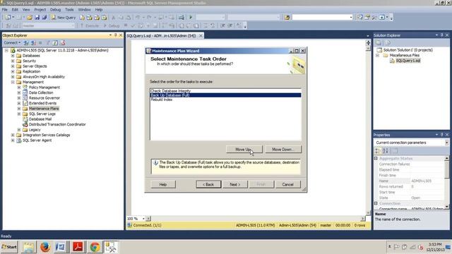 SQL Server 2012 tutorial 86: How to use SQL Server 2012 maintenance plan wizard. смотреть онлайн