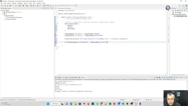 Java Tutorial 7: Working with constants, also known as enumerations (enum) смотреть онлайн
