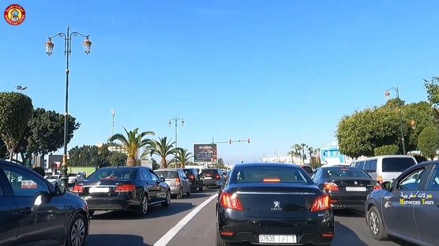 RABAT شوف روعة المنظر بجنبات القصر الملكي ومدار هيلطون مرورا بمنطقة الوزارات وباب زعير ومدار سويسي смотреть онлайн