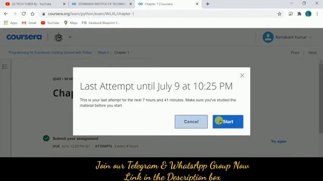 Coursera: Programming for Everybody (Getting Started with Python) Week 1, 2, 3 Quiz Answers смотреть онлайн