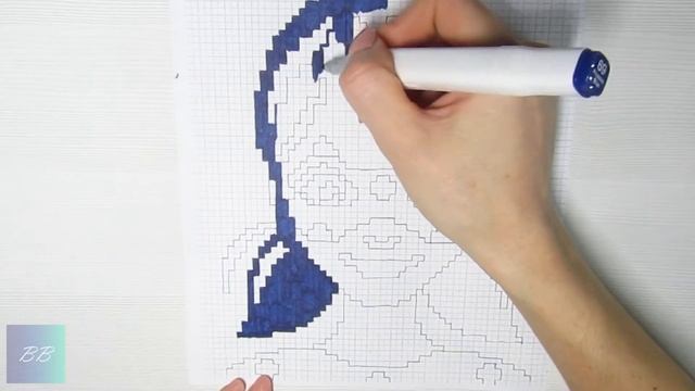ЛЕДИ БАГ РИСУЕМ ПО КЛЕТОЧКАМ Drawing Miraculous: Ladybug | drawholic PIXEL смотреть онлайн