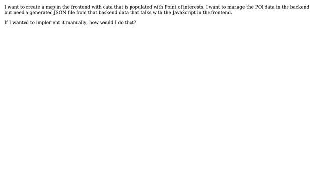 Wordpress: Custom Backend data for map to JSON file? смотреть онлайн