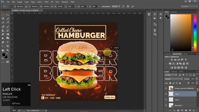 4 Banner Designs From 1 Image || Burger Banner || Banner Design || Photoshop Tutorial for Beginners смотреть онлайн