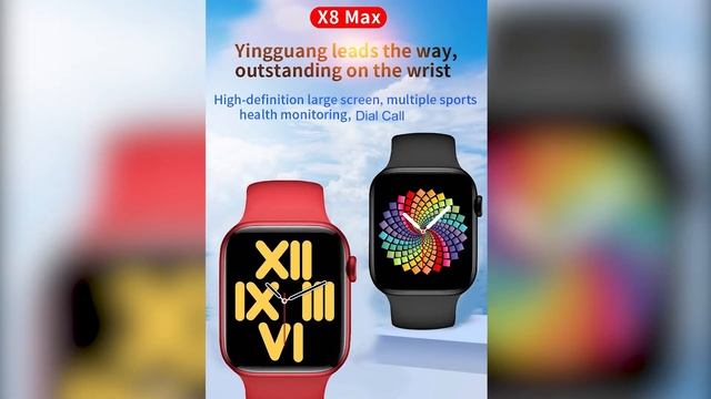 Smart watch X8 max. Sports Smartwatch Sleep Heart-rate Monitor IWO Watches For IOS Android Xiaomi. смотреть онлайн