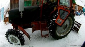 лтз-55: расчистка снега