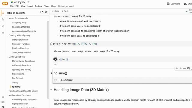 Matrix Operations in NumPy : Slicing, Broadcasting, np.dot(), np.sum() [Hindi] смотреть онлайн