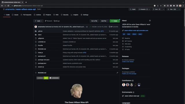 I built a database for Owen Wilson's wows смотреть онлайн