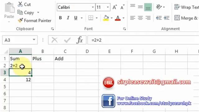 Lesson # 91 Sum Plus Add Formula P1 Microsoft Office Excel 2007 10 13 YouTube смотреть онлайн