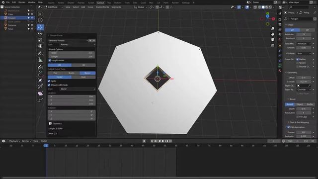 Curve Boolean in Blender смотреть онлайн