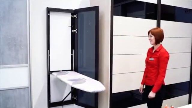 Встроенная гладильная доска от компании GARDEROBOV смотреть онлайн