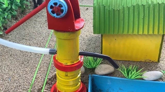 DIY Tractor Making Miniature Farm with Animals and lake | Mini Water Pump | Cowshed - woodworking смотреть онлайн