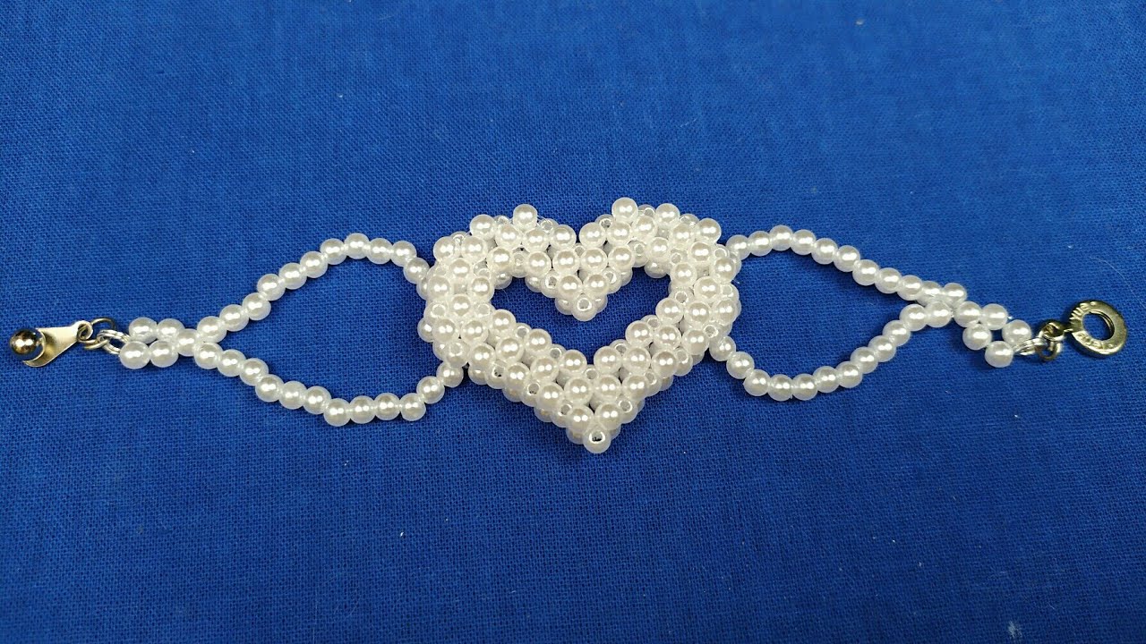 Украшения из бисера. 4 часть. Подвеска, браслет, брелок, сувенир. Сердце. Мастер класс. Пошаговый МК смотреть онлайн