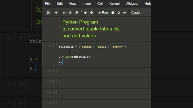 #python program to convert tuple into a list and values || #coding смотреть онлайн
