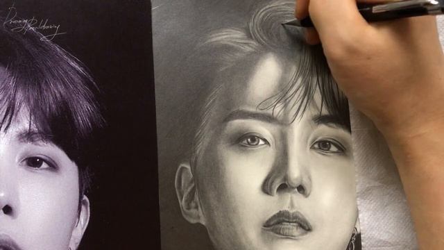 6th BTS J-Hope Fanart Drawing / 방탄소년단 제이홉 (정호석) 팬아트 그리기 / Dreaming_pencildrawing