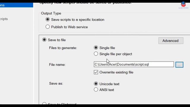 Generate Scripts in SQL Management Server смотреть онлайн