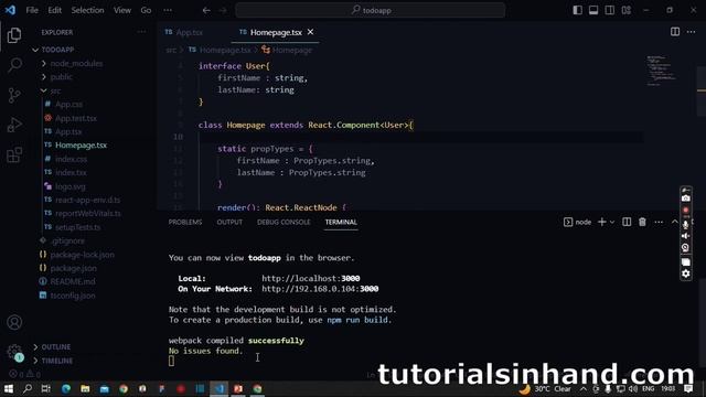props validation in react typescript смотреть онлайн