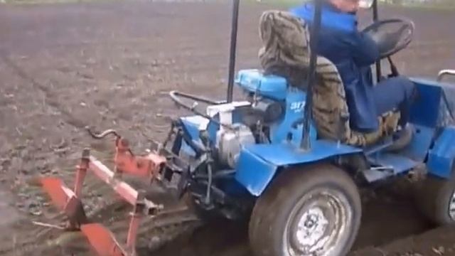 Минитрактор с мотоблока Нева. смотреть онлайн
