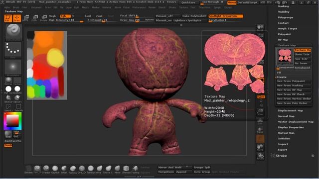 Отрывок из видео урока курса "Zbrush - 3D Скульптинг" смотреть онлайн