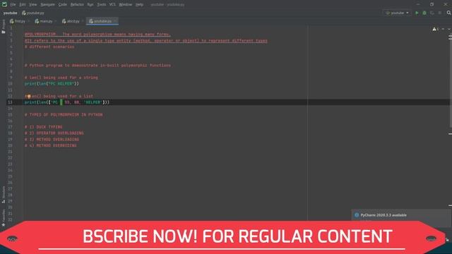Python 3.9 Tutorials: Polymorphism In Python | Introduction To Polymorphism | Types Of Polymorphism смотреть онлайн