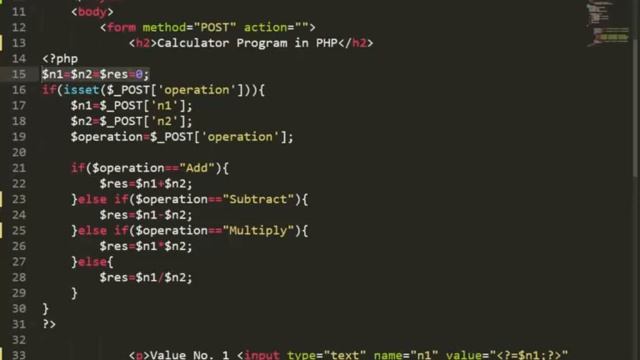 Calculator Program in PHP смотреть онлайн