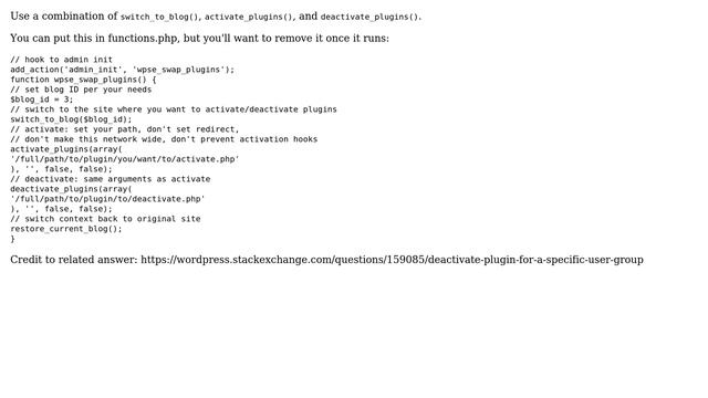 Wordpress: WordPress Multisite: Programmatically Activate / Deactivate a Plugin of a Specific Blog смотреть онлайн