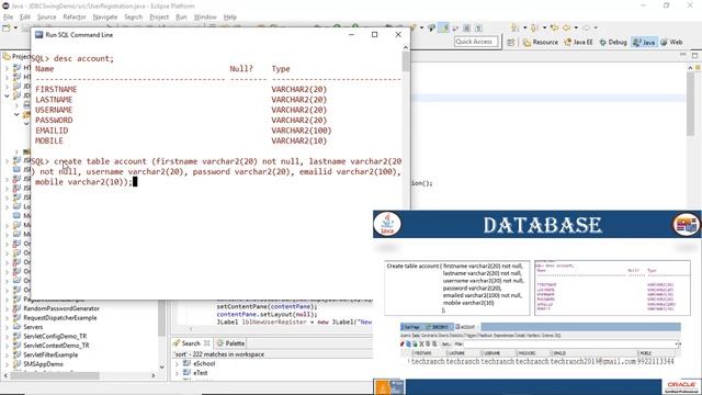 How to implement New User Registration Form using SWING and JDBC API ?| Java Exercise | @TechRanch смотреть онлайн