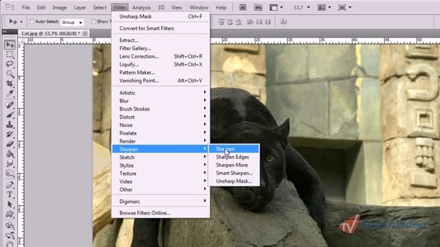 Фильтры усиления резкости в Adobe Photoshop (8/20) смотреть онлайн