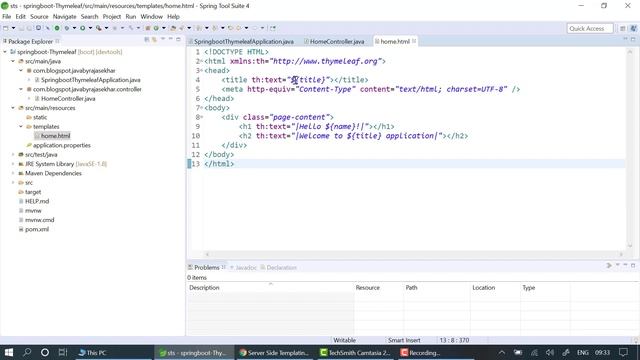 Server Side Templating in Spring Boot using Thymeleaf | Coding Trainer | RAJASEKHAR REDDY смотреть онлайн