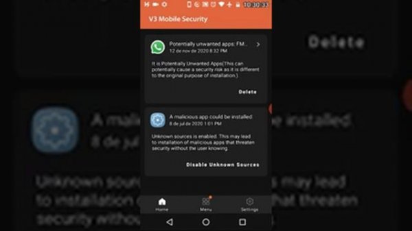 Antivírus V3 mobile security