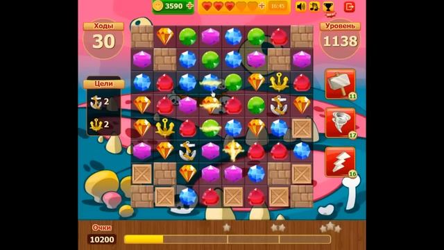 Сокровища пиратов уровень 1138 прохождение на три звезды - pirate treasures level 1138 walkthrough смотреть онлайн